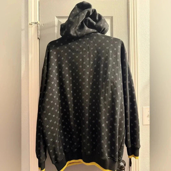 Vintage 2000s South Pole All over logo hoodie zippered pockets Mens Large - Picture 7 of 10